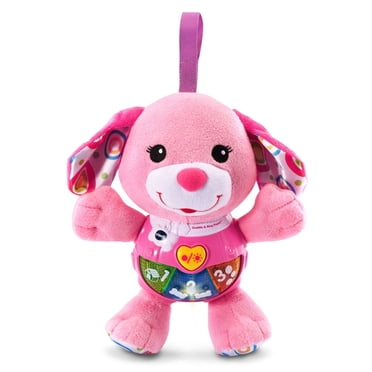 VTech Chant' tou tou, jouet peluche, Rose, Version anglaise, 3+ Mois