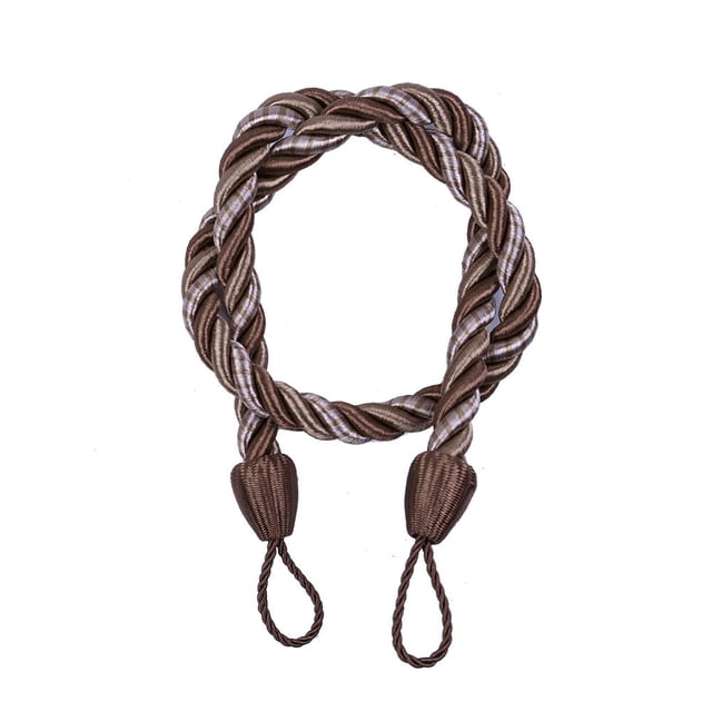 WIFKLSIIPG Ropes Tie Backs for Window Curtain Cord Buckle Tiebacks Tie Backs(Coffee)