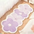 thumbnail image 3 of Purple Shaped Runner Rug Soft Floral Area Carpet for Kids Bedroom Living Room Nursery Washable Home, 3 of 6