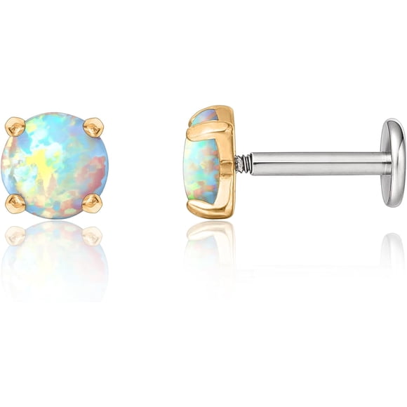 Limerencia 18g Titanium Internally Threaded Tragus Piercing Jewelry Nose Studs Earring for Women or Men