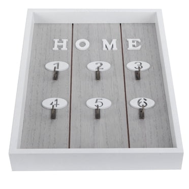 Key Hanging Hook, 6 Hooks Home Decoration Key Holder  For Bedroom For Hallway For Study For Living Room C,D