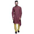 thumbnail image 1 of Atasi Party Wear Kurta Pajama For Men Mandarin Collar Ethnic Printed Kurta Set, 1 of 3