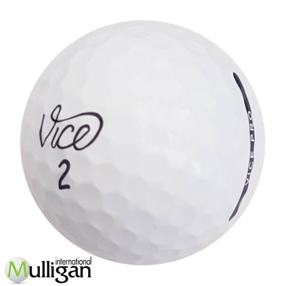 Mulligan - 36 balles de golf récupérées Vice Pro Mix 5A, blanc