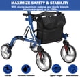 thumbnail image 3 of Vélo et Fauteuil Roulant pour Enfants 2-en-1 Compact / Poignée, Siège et Dossier Réglables / Freins à Main / Amortisseur, 3 of 6