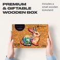 thumbnail image 3 of UNIDRAGON Original Wooden Jigsaw Puzzles - Precious Rabbit 106 Pieces Small Size 8.6""x9"" Beautiful Gift Package Unique Shape Best Gift for Adults and Kids, 3 of 5