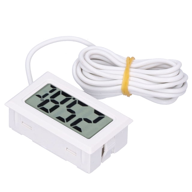 Digital Hygrometer,, -50-110 Degrees Celsius LCD Display Impact Resistance Digital Temperature Meter, For Garden For Greenhouse For Smart Home For Humidors White