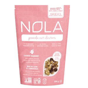 Nola Baking Co. Granola Groupes d ' écrous 200g - Canneberge de cajou, sans gluten, tout naturel, sans sucre raffiné, sans conservateurs artificiels