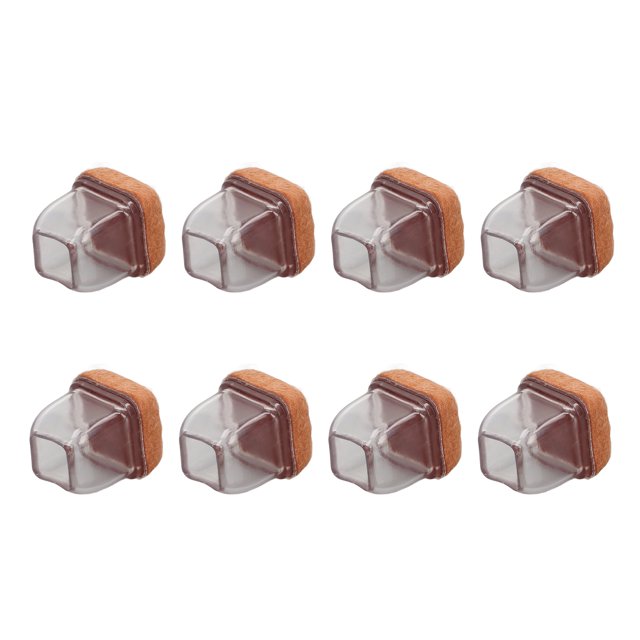 Stool Leg Covers, 8Pcs Chair Leg Floor Protectors Chair Legs TPE Table Stool Foot Protector Transparent Shape Chair Leg Covers, Furniture Sliders