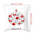 thumbnail image 2 of Agiferg Christmas New Pillowcase Rag Linen Pillowcase Back Cushion Cover, 2 of 2