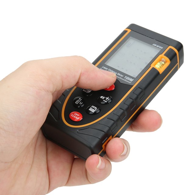 Mesureur de Distance Numérique Portatif SNDWAY Auto-Étalonnage Longueur/aire/volume