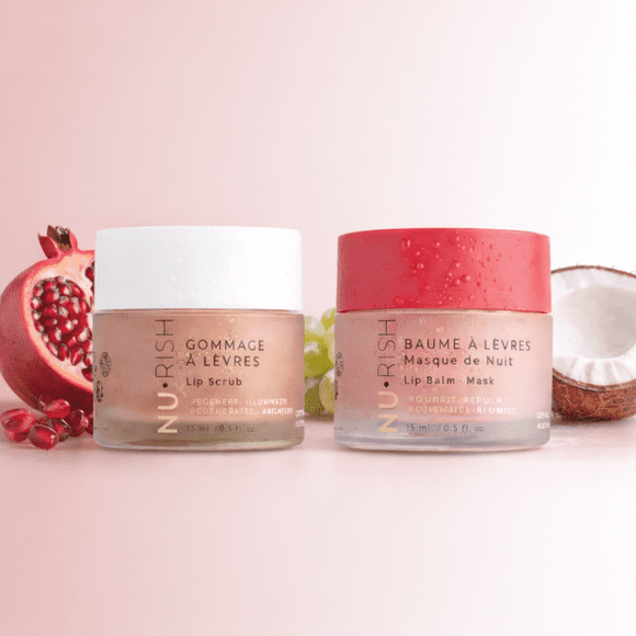 NU·RISH Lip Care Duo - Exfoliating Lip Scrub and Nourishing Lip Balm