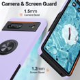 thumbnail image 3 of KOMI for Google Pixel 7 Case, Slim Fit Shockproof Protective Case for Pixel 7, Military-Grade Drop Protection with Ring Kickstand [Magnetic Car Mount Feature] Case for Google Pixel 7-Purple, 3 of 5