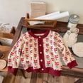 thumbnail image 2 of Besolor Manteaux pour Tout-Petits Filles Garçons Imprimés Manches Longues Col Ras du Cou Boutonné Veste Chaude Manteau Vêtements d'Automne, 2 of 3