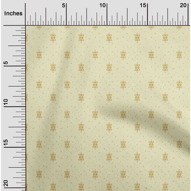 oneOone Georgette Viscose Fabric Diamond & Triangle Geometric Fabric Prints By Yard 42 Inch Wide