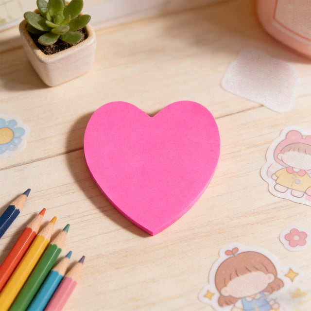 Notes Adhésives en Forme de Cœur Pratiques pour Scénarios de Message