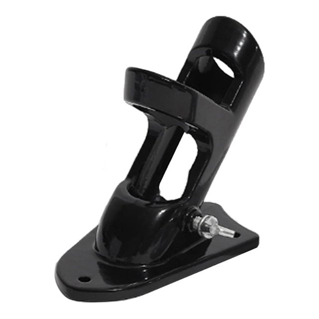 Graflsoa Dual-Slot Flagpole Mount Base - Premium Aluminum Alloy, Compatible with 1-Inch Flagpoles, Black/White Options, Easy Installation for Various Surfaces