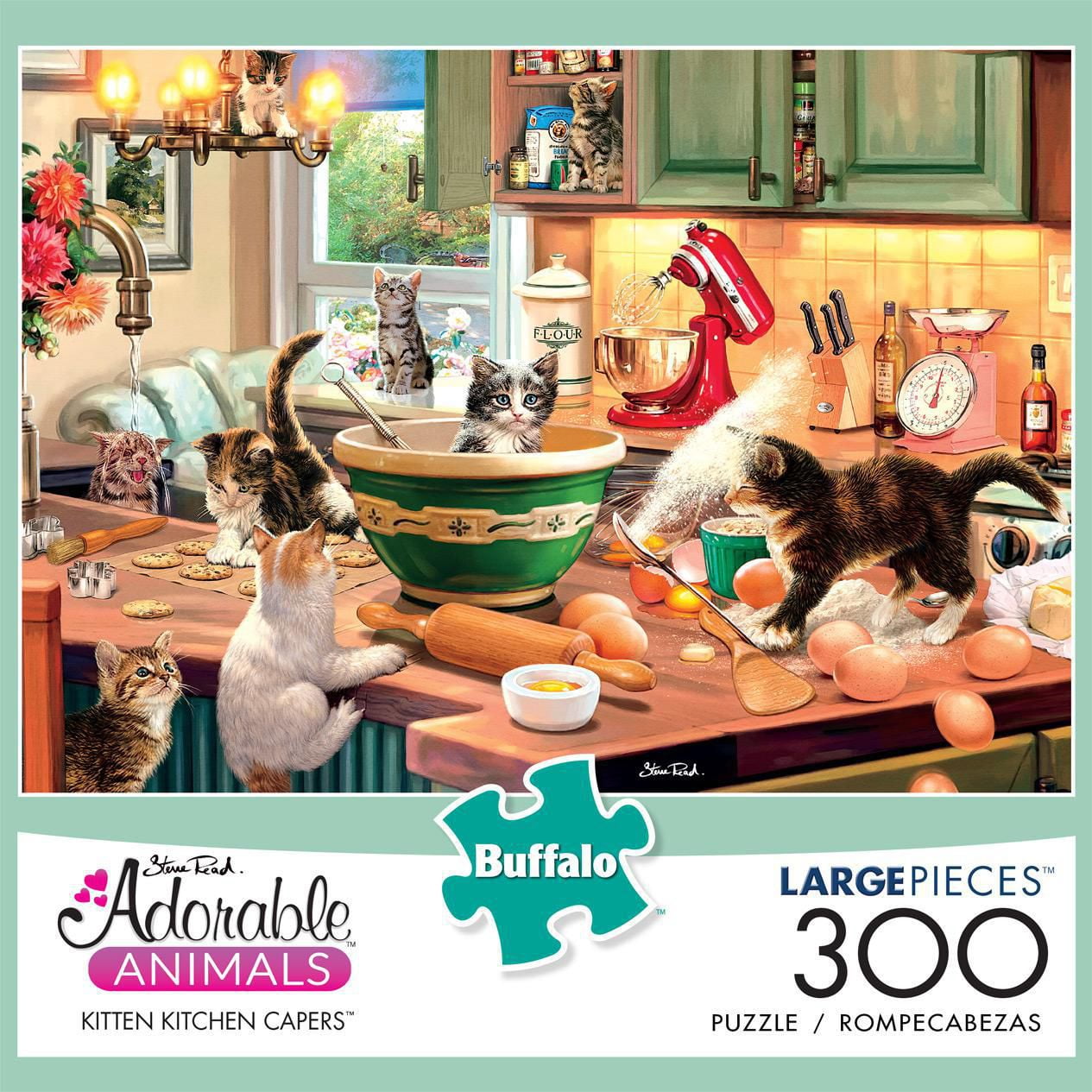 Buffalo Games - Le puzzle Adorable Animals - Kitten Kitchen Capers - en 300 pièces