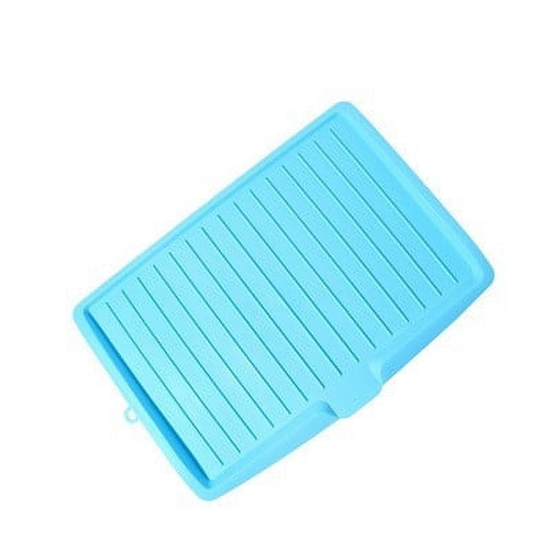 Blue Racking Tray Fridja Dish Drain Board Large Plastic Drain Boards 17.6x12.2'' Dish ...