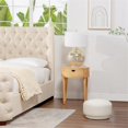 thumbnail image 4 of Jennifer Taylor Home Fuji 15" Mushroom Footstool Ottoman, Ivory White Boucle, 4 of 7
