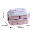 thumbnail image 3 of Dvkptbk Lunch Box Double-Layer Compartmented Lunch Box Student Insulated Lunch Box Microwave Portable Portable Compartmented Lunch Box Camping Essentials, 3 of 5