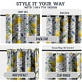 thumbnail image 3 of Vargottam Cotton Rod Pocket/Back Tab Curtains - 96" Floor-Length Drapes for Long Doors or Large Windows - Light Filtering, 3-in-1 Header - Set of 2, 52"x96" - Lemon And Vine Print (Yellow), 3 of 8