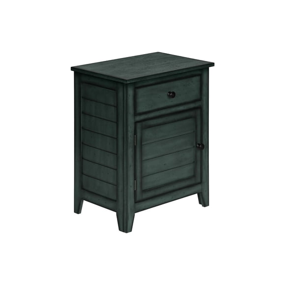 Monarch Specialties Accent Table, Nightstand, Storage Drawer, End, Side Table, Bedroom, Lamp, Storage, Antique Green Veneer, Transitional