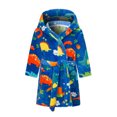 thumbnail image 1 of Dvkptbk Kids Fleece Hooded Bathrobes, Warm Graphic Soft Fuzzy Bath Robe for Kids Soft Robe Sleepwear with Belt 3-4 Years, 1 of 7