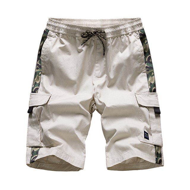 HIMONE Men Camo Lounge Short Casual Work Pant Drawstring Summer Beach Elastic Waist Pocket Cargo Lounge Activewear