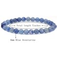 thumbnail image 2 of Bracelet Extensible Unisexe en Perles Rondes de 6 mm en Aventurine Bleue Naturelle, 2 of 3