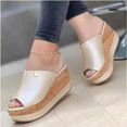 thumbnail image 2 of Leutsin Summer Womens Slope Heel Thick Bottom Flip Flop Solid Shoes Sandals, 2 of 5