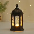 thumbnail image 1 of YOPTOP Ramadan Lantern Decoration Plastic LED Eid Mubarak Lamp Exquisite Battery Powered Ramadan Festival Table Light Home Festival Decoration Gift for Children Home Tabletop Decor,black, 1 of 9