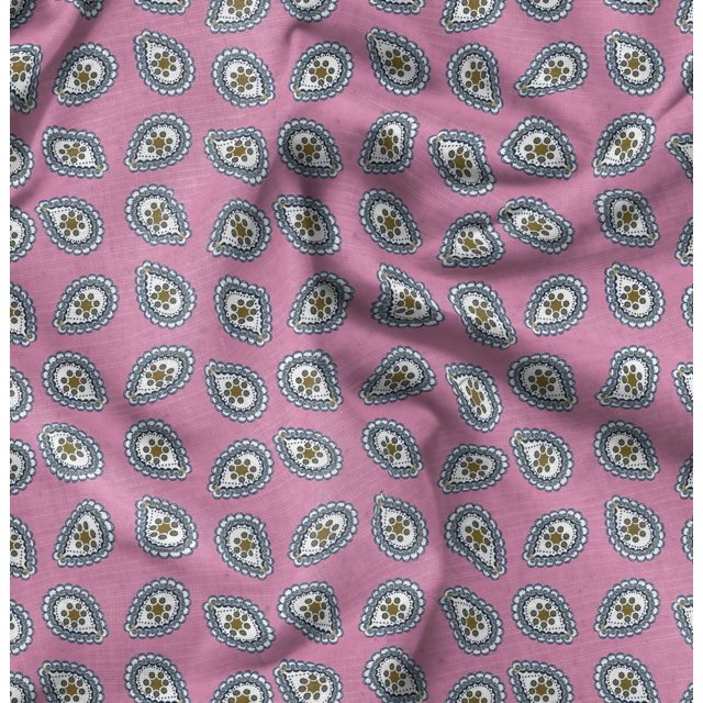 Soimoi Modal Satin Fabric Abstracts Abstract Print Fabric by the Yard 42 Inch Wide