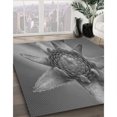 thumbnail image 3 of Ahgly Company Tapis d'Intérieur Lavable en Machine Carré Transitionnel Gris Canon, 4 Pieds Carré, 3 of 7
