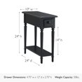thumbnail image 2 of Bowery Hill End Table with Shelf in Swan Black, 2 of 5