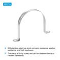 thumbnail image 3 of Unique Bargains 100mm Rigid Pipe Strap Clamp, 20 Pcs 304 Stainless Steel Two Hole U-shape Tube Clip, 3 of 5