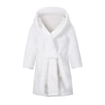 thumbnail image 1 of Dvkptbk Kids Fleece Hooded Bathrobes, Warm Graphic Soft Fuzzy Bath Robe for Kids Soft Robe Sleepwear with Belt 2-3 Years, 1 of 9