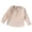 Beige, variant on Yuyuzo Infant Baby Boys Girls Clothes Long Sleeve Crewneck 2 Button Ribbed Velvet Thermal Bottom Shirt for Kids