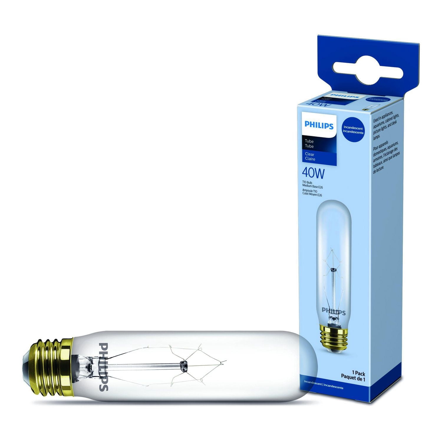 PHILIPS Ampoule T10 de 40W à culot moyen pour électroménager