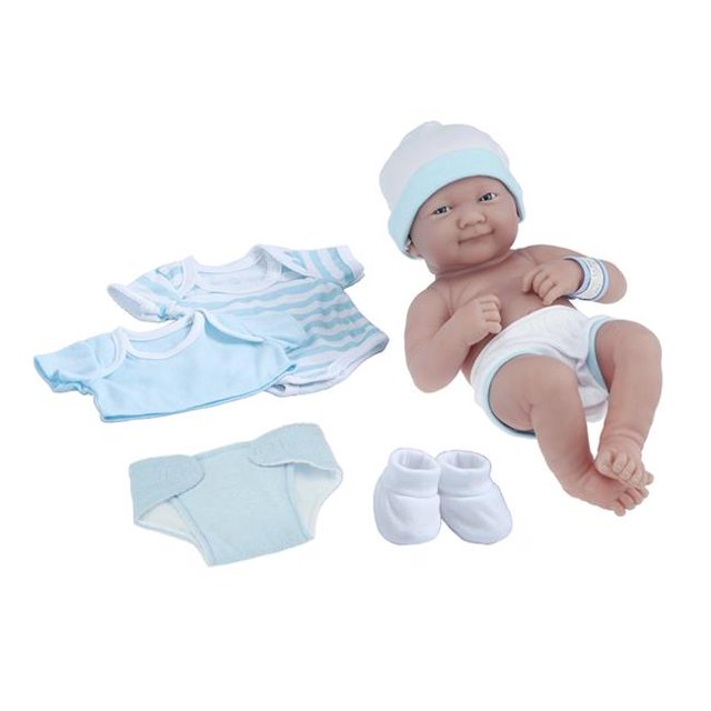 Nursery 8 Pièces Bleu Layette Bébé Poupée Cadeau Ensemble 14 Po Poupée Souriante Réaliste