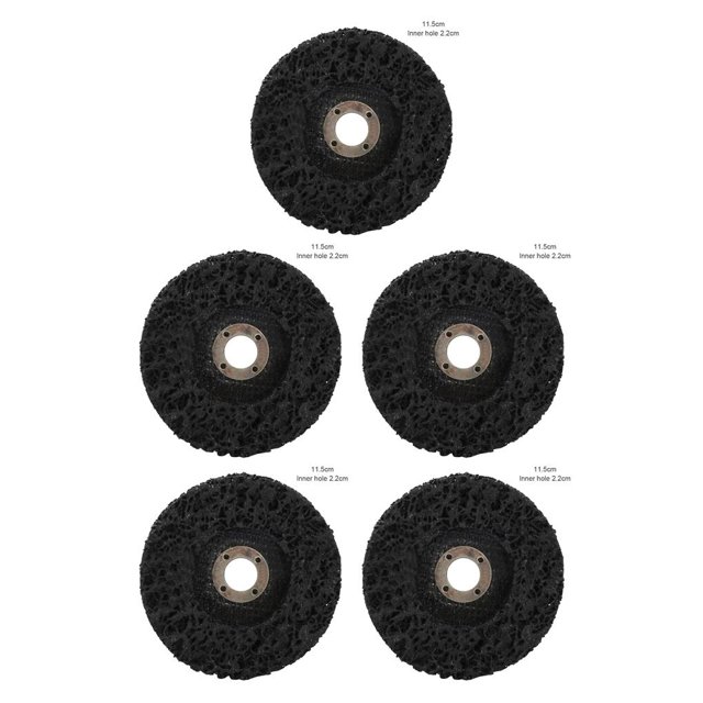 QualitChoice Sanding Wheel Polishing Paint Rust Grinding Inner Hole Tools for Angle Grinder Wood Metal Buffing Car Accessories #115 black 5Set