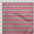 thumbnail image 3 of oneOone Georgette Viscose Crimson Red Fabric Ethnic Block Craft Projects Decor Fabric Printed By The Yard 42 Inch Wide, 3 of 4
