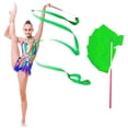 thumbnail image 3 of 2/4m Dance Rainbow Ribbon Rhythmic Gymnastic Streamer Twirling Baton FA P2L2, 3 of 9