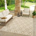thumbnail image 2 of Rug Branch Hogar Abstract Indoor Outdoor Area Rug, Brown Cream, Modern - Living Room, Bedroom, Dining Room, and Kitchen, 2 of 9
