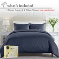 thumbnail image 2 of California Design Den Duvet Cover - 400 Thread Count 100% Cotton, 3 Piece Sateen Weave Bedding Set, Soft Luxury Comforter Cover and Two Pillow Shams, with Button Closure and Corner Ties, 2 of 9