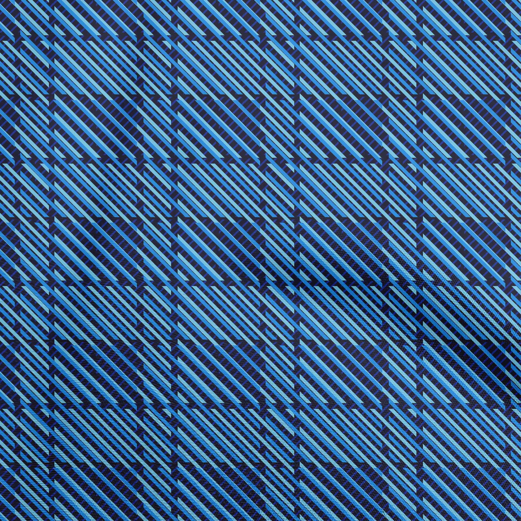 oneOone Cotton Silk Medium Blue Fabric Diagonal Craft Projects Decor Fabric Printed By The Yard 42 Inch Wide
