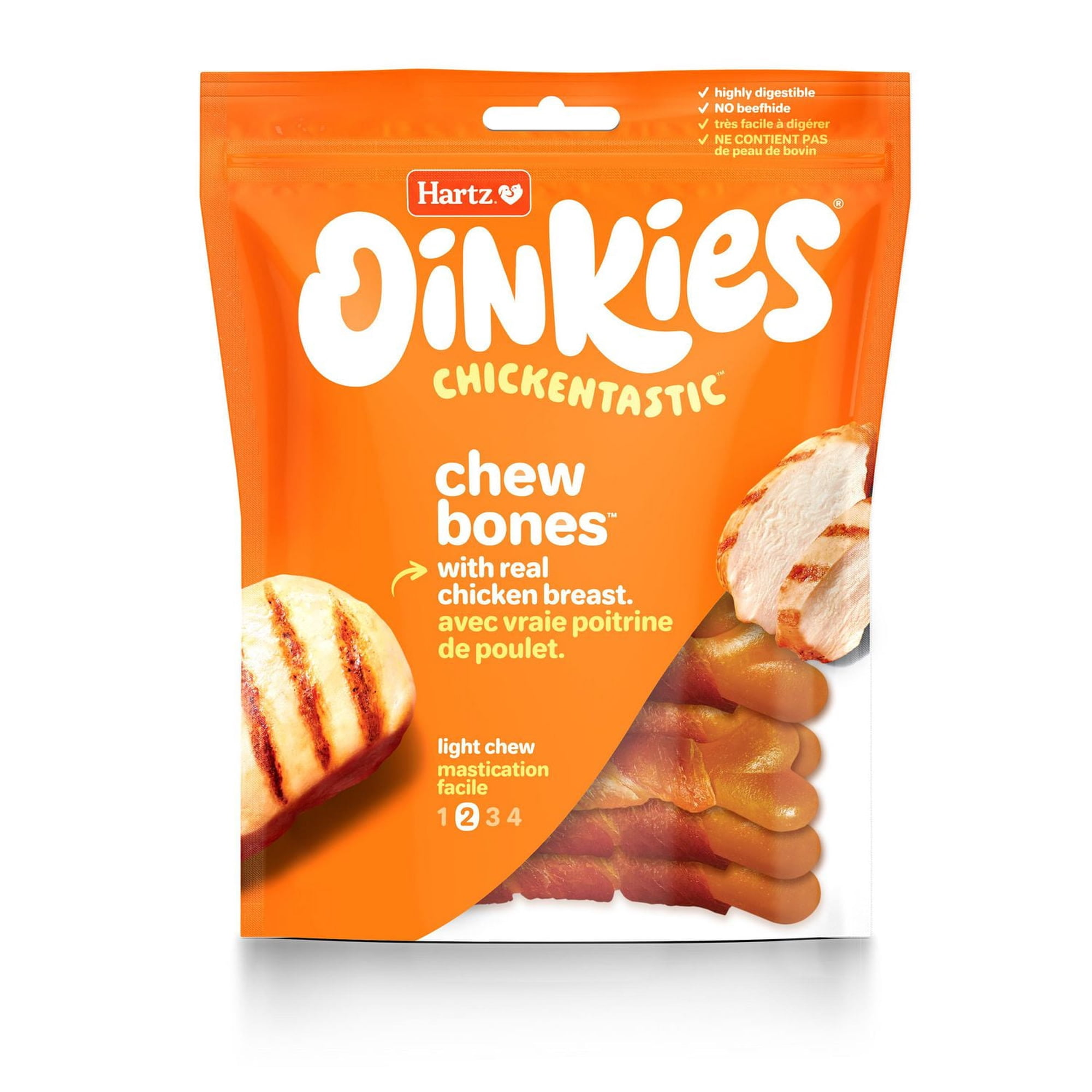 UPC 032700159078 product image for Hartz Oinkies Chicken Lasting Chew Bone Dog Treat Single Serve;small/Medium | upcitemdb.com