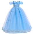 thumbnail image 1 of Cendrillon Robe de Princesse Papillon pour Filles Costume de Luxe Noël Halloween Mascarade, 1 of 3