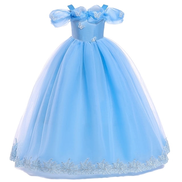 Cendrillon Robe de Princesse Papillon pour Filles Costume de Luxe Noël Halloween Mascarade