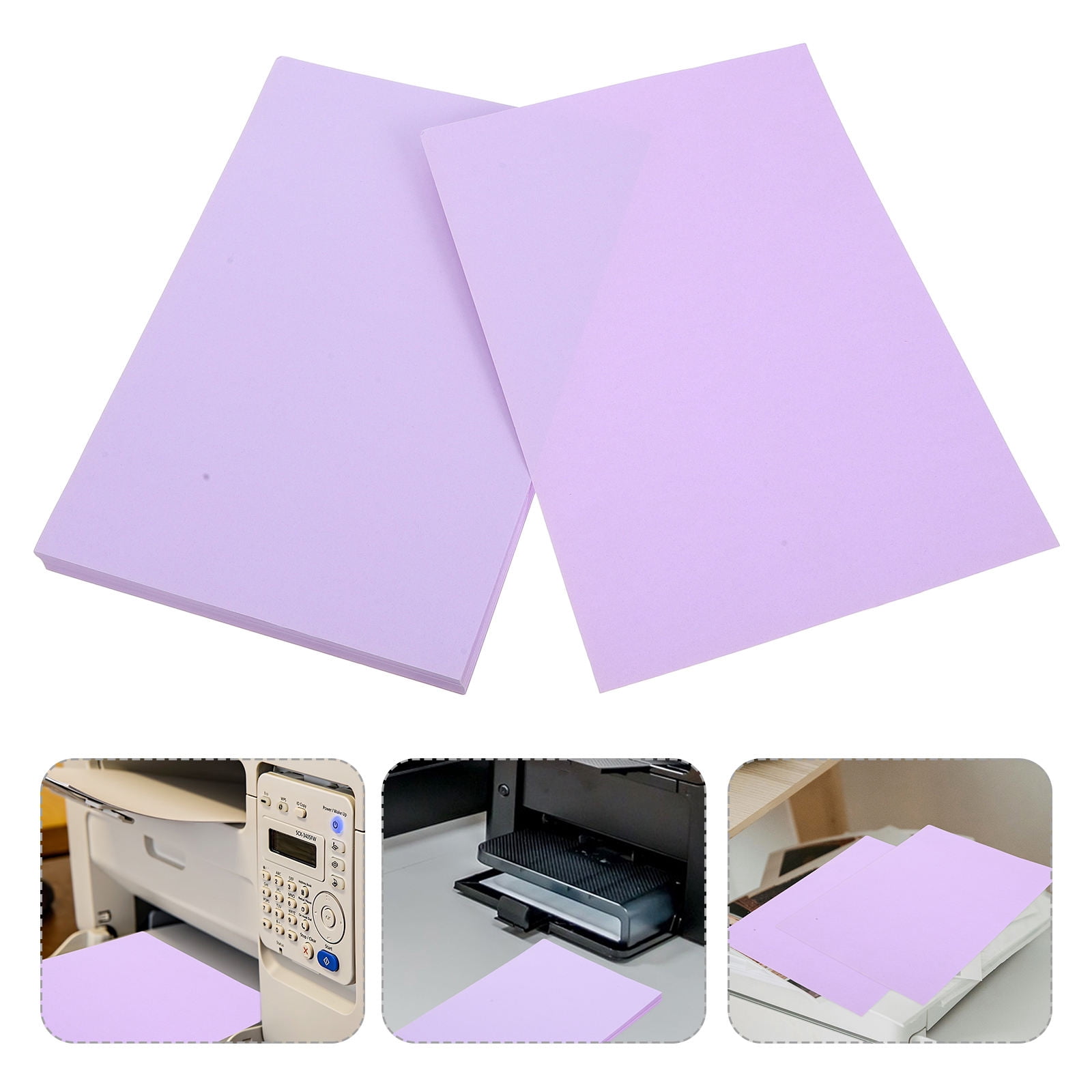 Nestingho 100Pcs Lavender Copy Paper for Printer Thick Printer Paper for Crafting and Printing