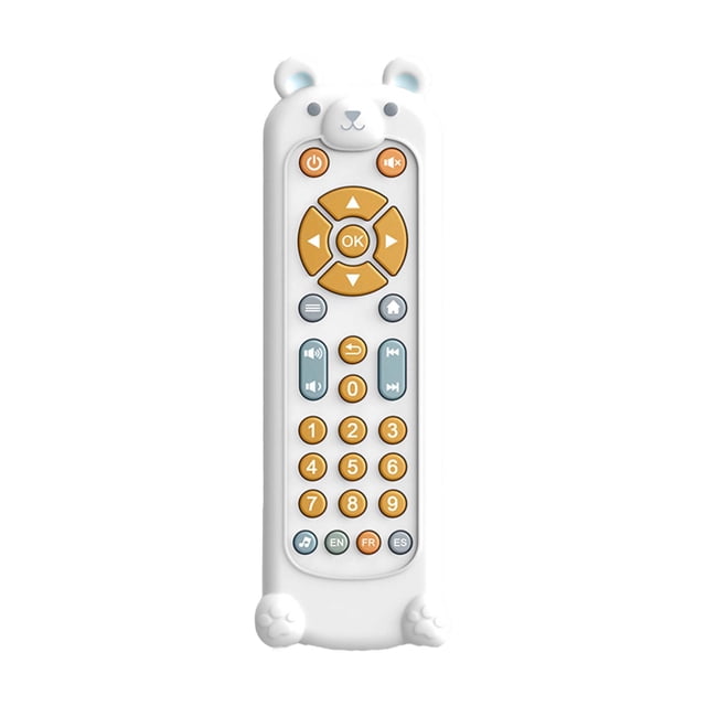 Baby TV Remote Control Toy With Light And Sound Realistic Controller For Young Children With 3 Languages Early Education Learning Music Toy Preschool Baby Boys And Girls